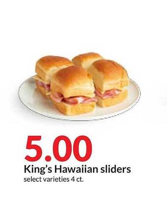Hy-Vee King's hawaiian sliders offer