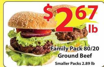 Wholesale Food Outlet Family pack 80-20 ground beef offer