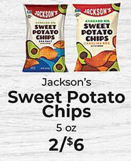 Sunset Foods Jackson's sweet potato chips offer