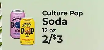 Sunset Foods Culture pop soda offer