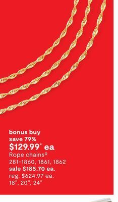 JC Penney Rope chains‡ offer