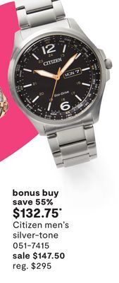 JC Penney Citizen men's silver-tone offer