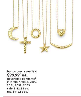 JC Penney Reversible pendants‡ offer