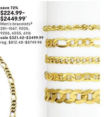 JC Penney Men's bracelets‡ offer