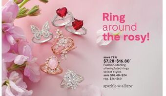 JC Penney Fashion sterling silver-plated rings offer