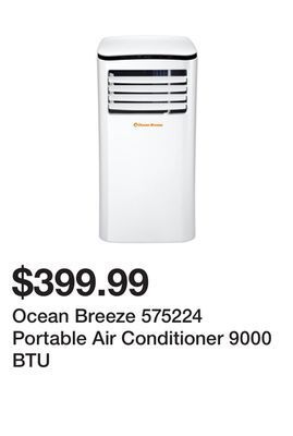 Kmart Ocean breeze 575224 portable air conditioner 9000 btu offer