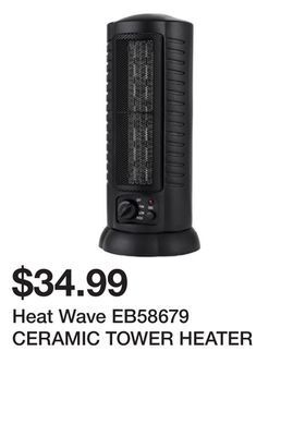 Kmart Heat wave eb58679 ceramic tower heater offer