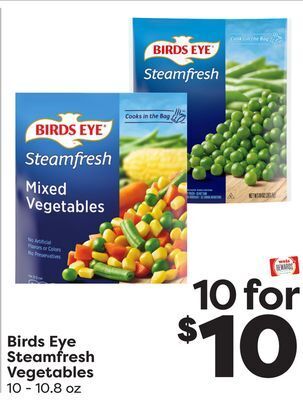 Weis Markets Birds eye steamfresh vegetables offer