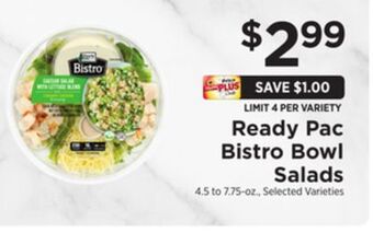 ShopRite Bistro bowl salads offer