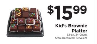 ShopRite Kid's brownie platter offer