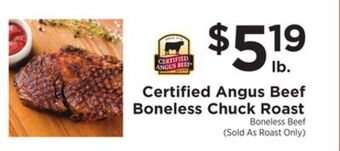 ShopRite Boneless chuck roast offer