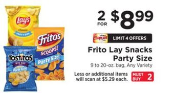 ShopRite Snacks party size offer