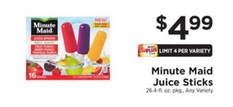 ShopRite Juice sticks offer