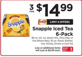 ShopRite Iced tea 6-pack offer