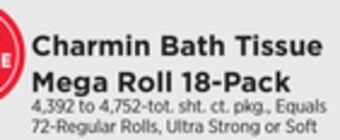 ShopRite Bath tissue mega roll 18-pack offer