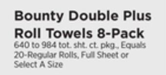 ShopRite Double plus roll towels 8-pack offer
