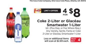 ShopRite Coke 2-liter or glacéau smartwater 1-liter offer