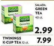 Reasors Salada green tea or twinings k-cup tea offer