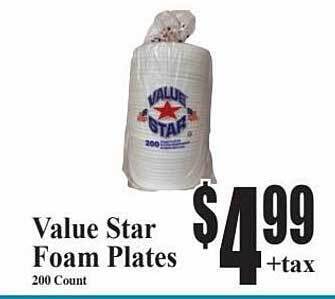 Baja Ranch Value star foam plates offer