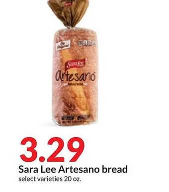 Hy-Vee Sara lee artesano bread offer