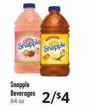 Brookshire Brothers Snapple beverages offer