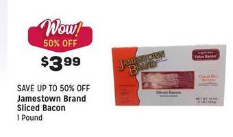 Grocery Outlet Jamestown brand sliced bacon offer