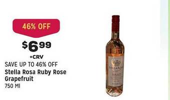 Grocery Outlet Stella rosa ruby rose grapefruit offer