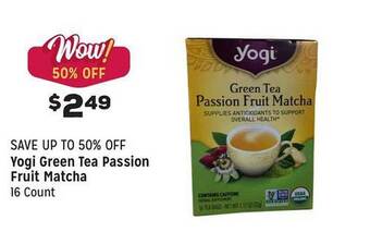 Grocery Outlet Yogi green tea passion fruit matcha offer