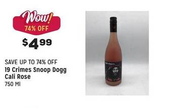 Grocery Outlet 19 crimes snoop dogg cali rose offer