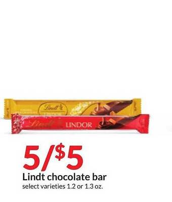 Hy-Vee Lindt chocolate bar offer