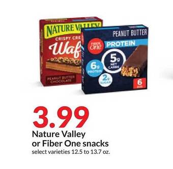 Hy-Vee Nature valley or fiber one snacks offer