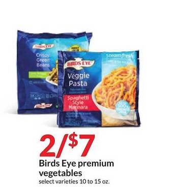 Hy-Vee Birds eye premium vegetables offer
