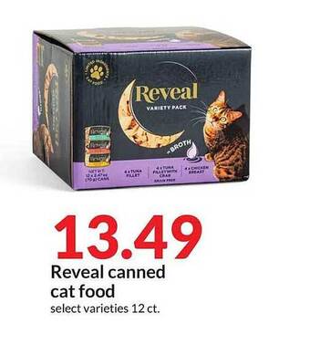 Hy-Vee Reveal canned cat food offer