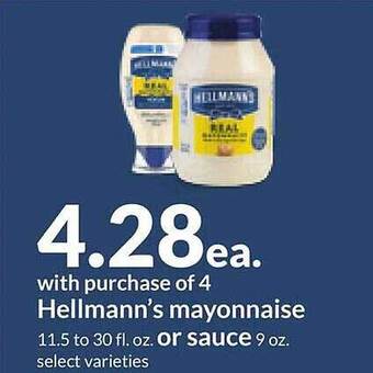 Hy-Vee Hellmann's mayonnaise offer