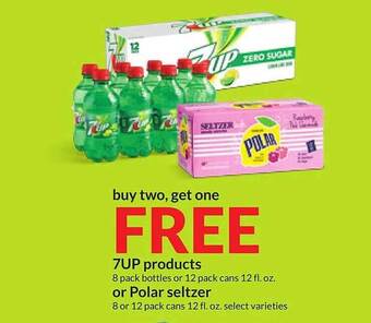 Hy-Vee 7up products or polar seltzer offer