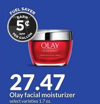 Hy-Vee Olay facial moisturizer offer