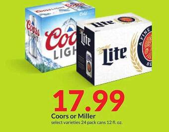 Hy-Vee Coors or miller offer