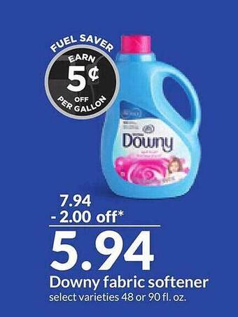 Hy-Vee Downy fabric softener offer