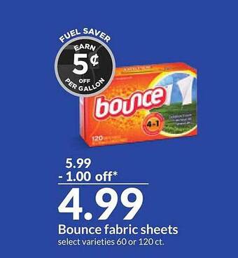 Hy-Vee Bounce fabric sheets offer