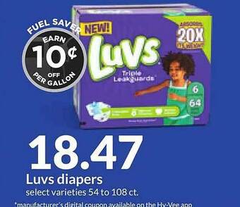 Hy-Vee Luvs diapers offer