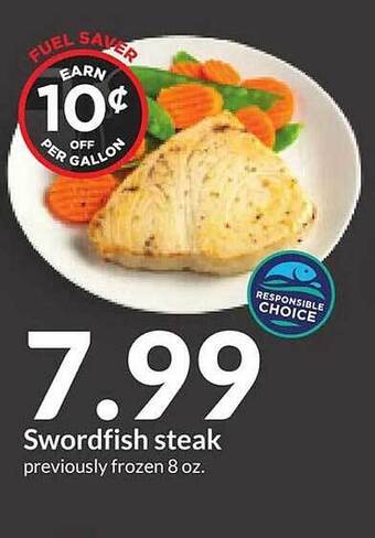 Hy-Vee Swordfish steak offer