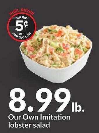 Hy-Vee Our own imitation lobster salad offer