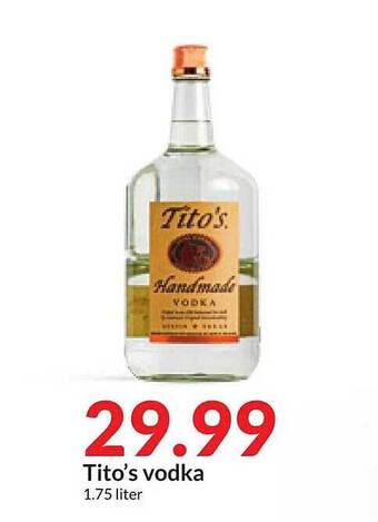 Hy-Vee Tito's vodka offer