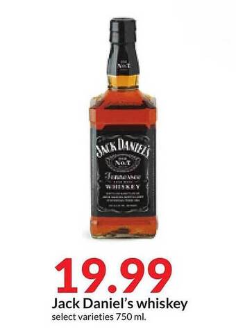 Hy-Vee Jack daniel's whiskey offer
