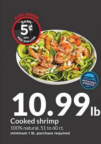 Hy-Vee Cooked shrimp offer