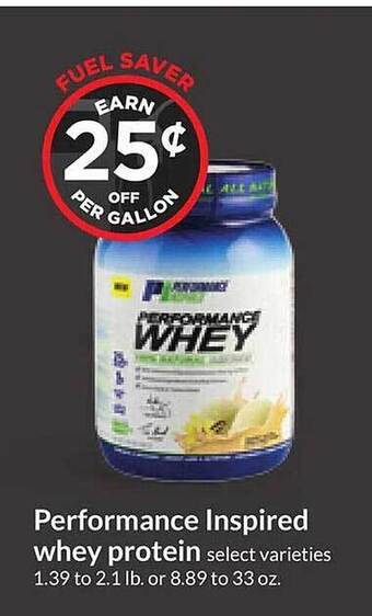Hy-Vee Performance inspired whey protein offer