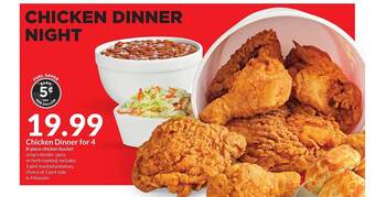 Hy-Vee Chicken dinner for 4 offer