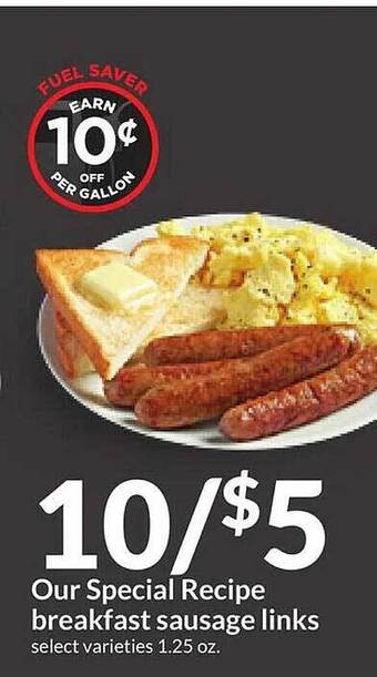 Hy-Vee Our special recipe breakfast sausage links offer