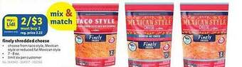 Lidl Finely shredded cheese offer