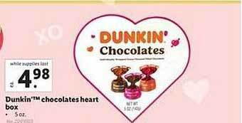 Lidl Dunkin chocolates heart box offer